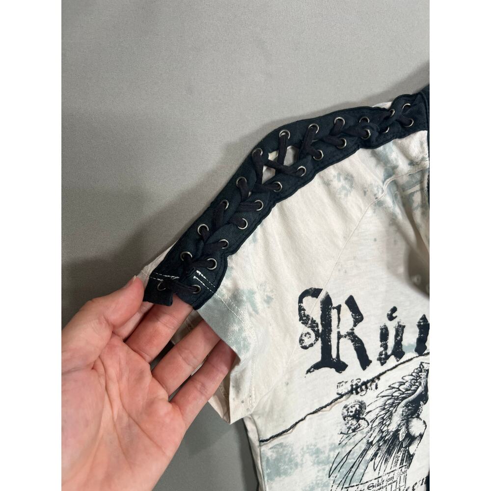 Salvage Womens Size M Y2K Mini Dress Goth Grunge Rocker Emo Dark Fairy Edgy - Picture 9 of 16